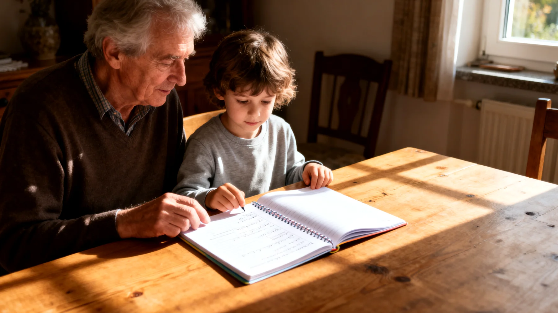 Die Großeltern bemerken, dass ihre Enkelkinder kaum Motivation zeigen, in der Schule Leistung zu bringen, und kämpfen damit, wie sie sie unterstützen können, ohne als altmodisch oder nicht relevant wahrgenommen zu werden. Die Kinder wirken desinteressiert am Lernen und zeigen wenig Einsatz bei den Hausaufgaben, was bei den Großeltern Sorge und Hilflosigkeit auslöst."